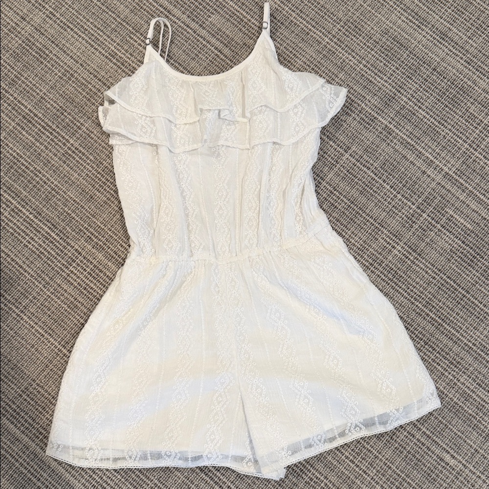Abercrombie Kids White Ruffled Kids Romper